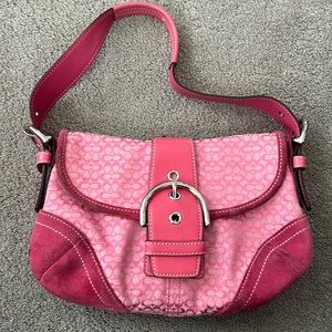 Pink Coach purse and coin purse